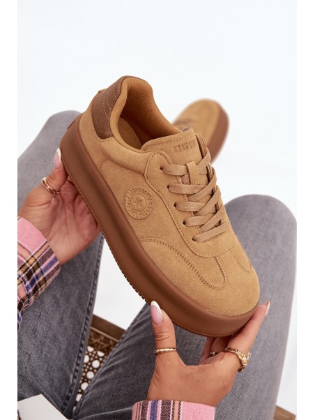 Women's Sneakers on Platform Panterka Big Star SS274762 Camel