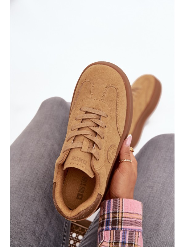 Women's Sneakers on Platform Panterka Big Star SS274762 Camel