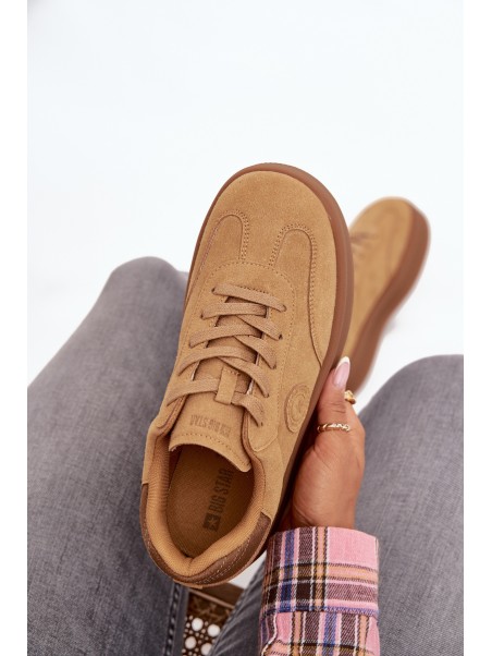 Women's Sneakers on Platform Panterka Big Star SS274762 Camel