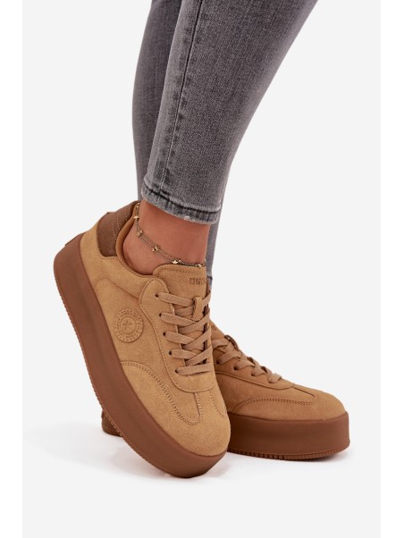 Women's Sneakers on Platform Panterka Big Star SS274762 Camel