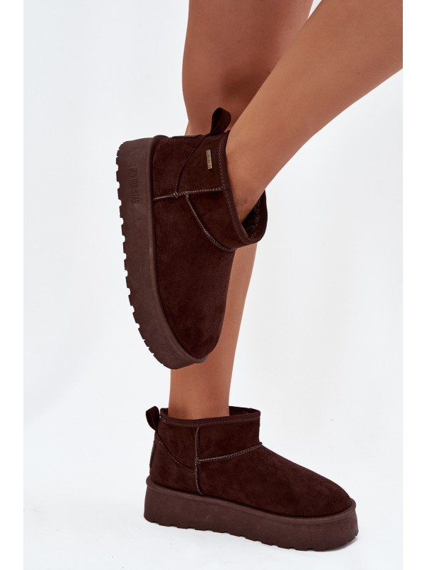 Low Snow Boots On Platform Big Star OO274A101 Chocolate