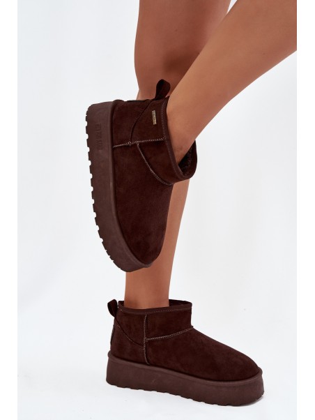 Low Snow Boots On Platform Big Star OO274A101 Chocolate