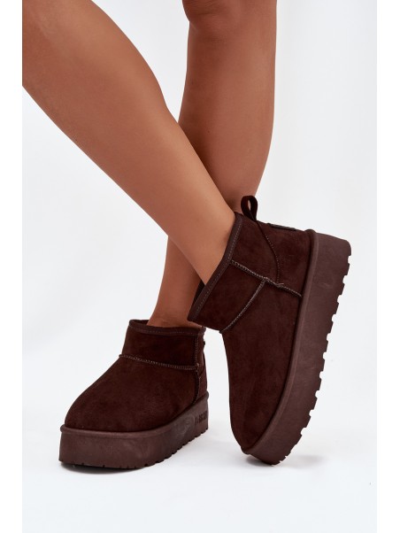 Low Snow Boots On Platform Big Star OO274A101 Chocolate