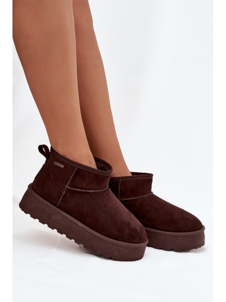 Low Snow Boots On Platform Big Star OO274A101 Chocolate