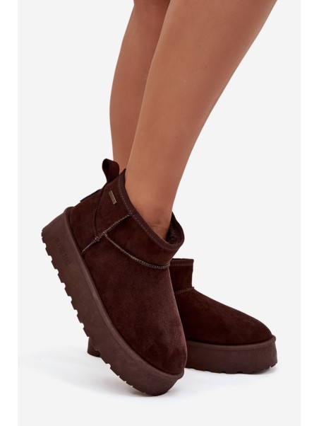 Low Snow Boots On Platform Big Star OO274A101 Chocolate