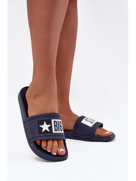Women's Slides Big Star DD274A265 Navy-White