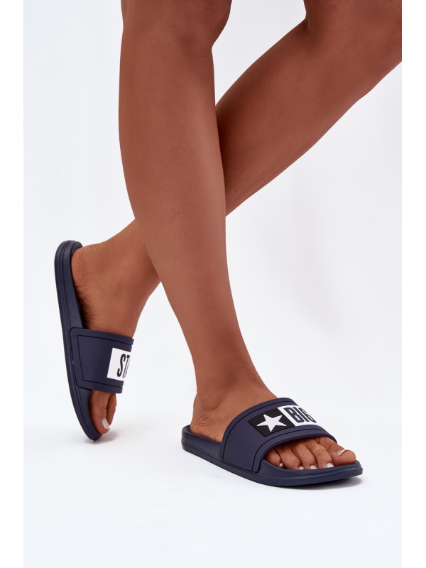 Women's Slides Big Star DD274A265 Navy-White