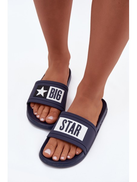 Women's Slides Big Star DD274A265 Navy-White
