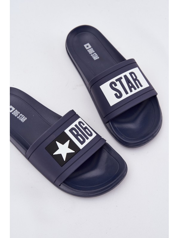 Women's Slides Big Star DD274A265 Navy-White