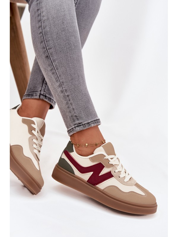 Women's Low Eco Leather Sneakers Bežowe Givelle