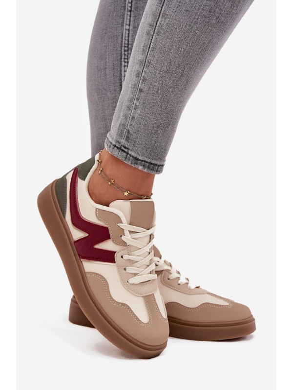 Women's Low Eco Leather Sneakers Bežowe Givelle