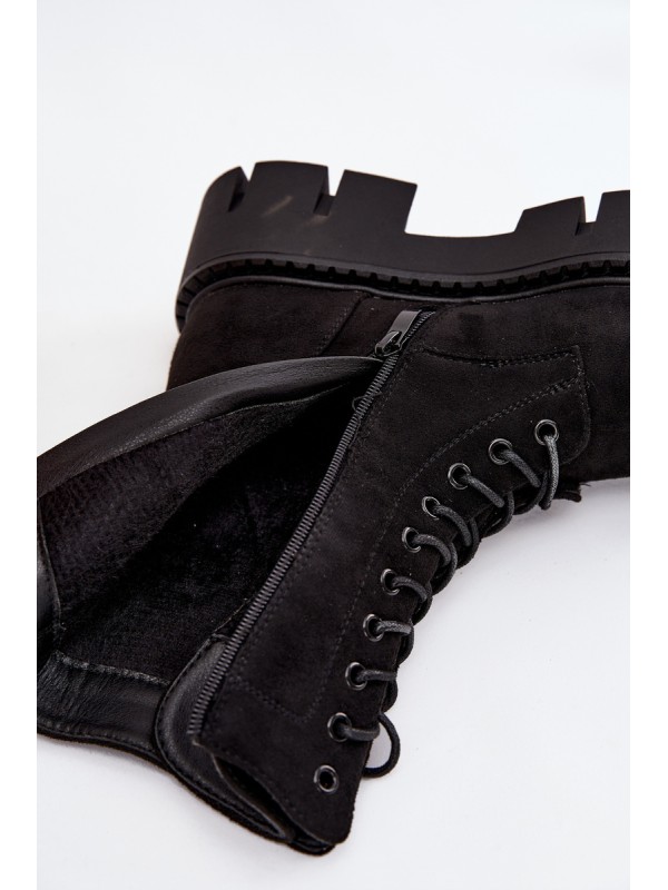 Insulated work boots women's with decoration black Melisse