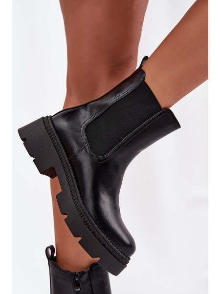 Insulated ankle boots with zipper Black Niviane