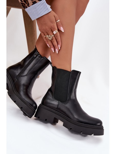 Insulated ankle boots with zipper Black Niviane