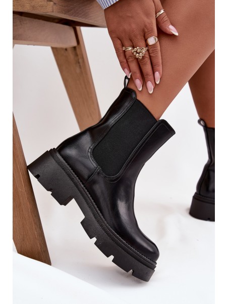 Insulated ankle boots with zipper Black Niviane