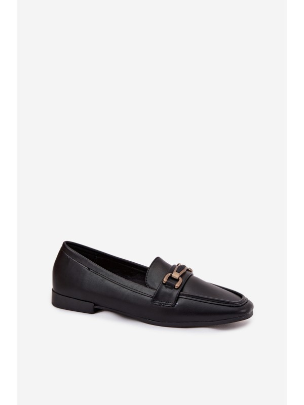 Women's Loafers Shoes With Decoration Black Priscelle