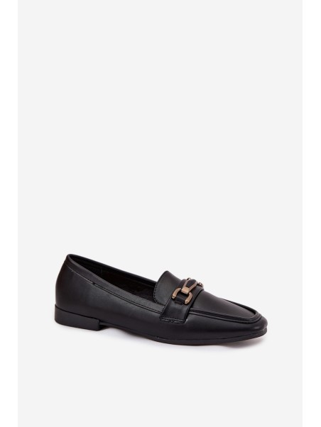 Women's Loafers Shoes With Decoration Black Priscelle