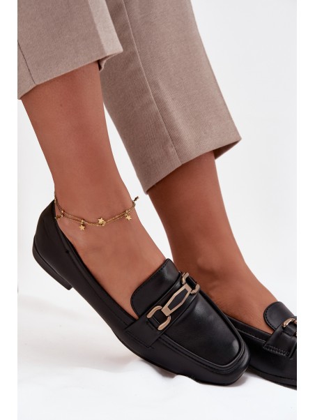 Women's Loafers Shoes With Decoration Black Priscelle