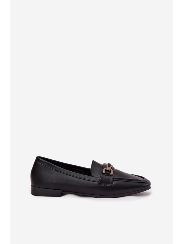 Women's Loafers Shoes With Decoration Black Priscelle