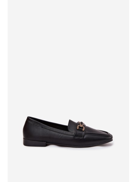 Women's Loafers Shoes With Decoration Black Priscelle