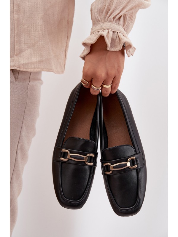 Women's Loafers Shoes With Decoration Black Priscelle