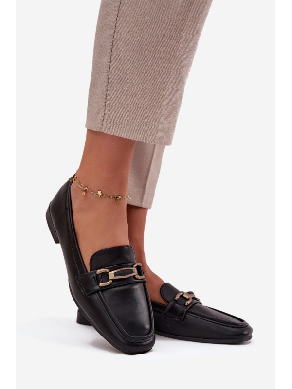 Women's Loafers Shoes With Decoration Black Priscelle