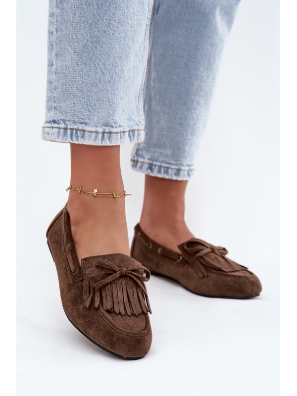 Women's Loafers with Fringes and Bow Dark Green Olivianne 2