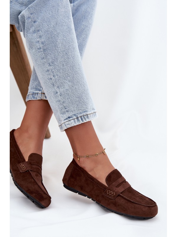 Loafers Moccasins Ladies Flat Dark Brown Soreline