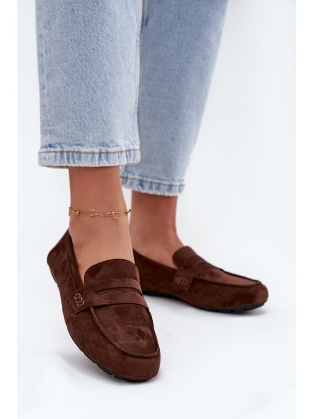 Loafers Moccasins Ladies Flat Dark Brown Soreline