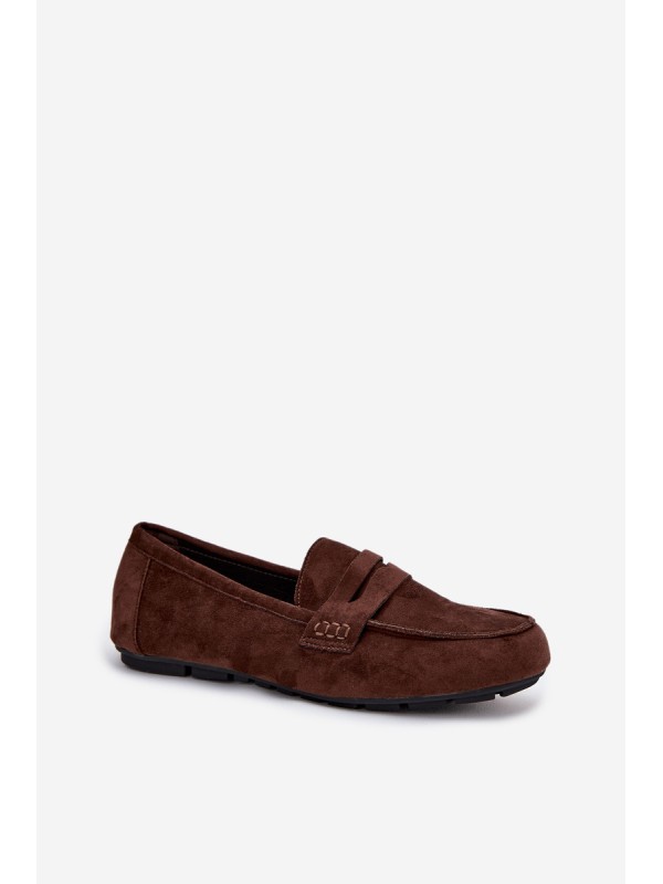 Loafers Moccasins Ladies Flat Dark Brown Soreline