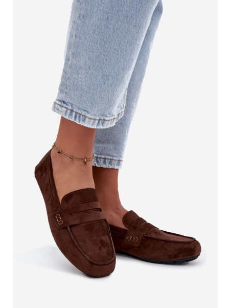 Loafers Moccasins Ladies Flat Dark Brown Soreline