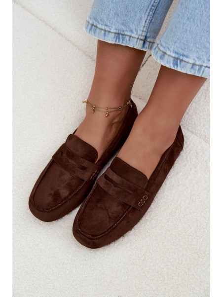 Loafers Moccasins Ladies Flat Dark Brown Soreline