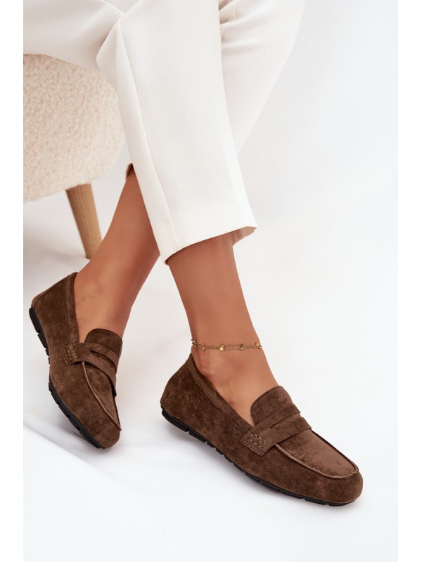 Loafers Moccasins Ladies Flat Dark Green Soreline