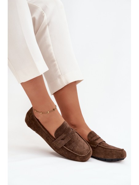 Loafers Moccasins Ladies Flat Dark Green Soreline