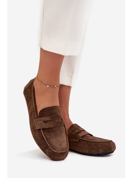 Loafers Moccasins Ladies Flat Dark Green Soreline