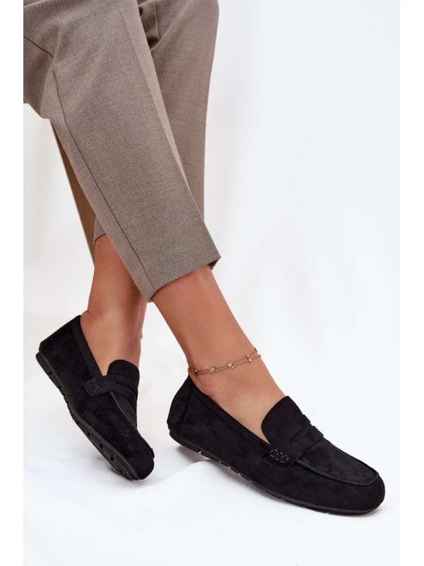 Loafers Moccasins Women's Flat Black Soreline