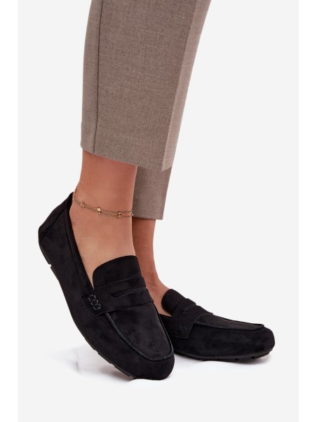 Loafers Moccasins Women's Flat Black Soreline