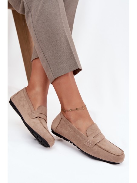 Loafers Moccasins Women's Flat Beige Soreline