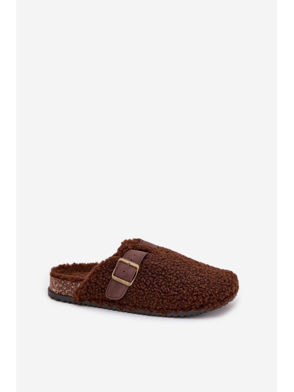 Women's slippers with fleece type lamb Brown Lorivine