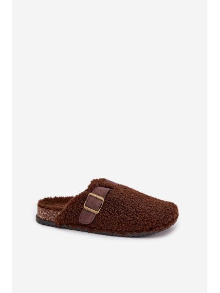 Women's slippers with fleece type lamb Brown Lorivine