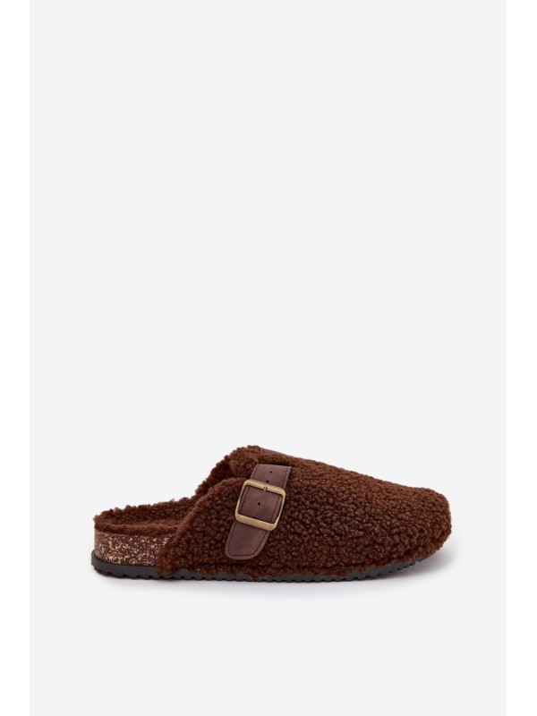 Women's slippers with fleece type lamb Brown Lorivine