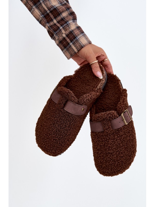 Women's slippers with fleece type lamb Brown Lorivine