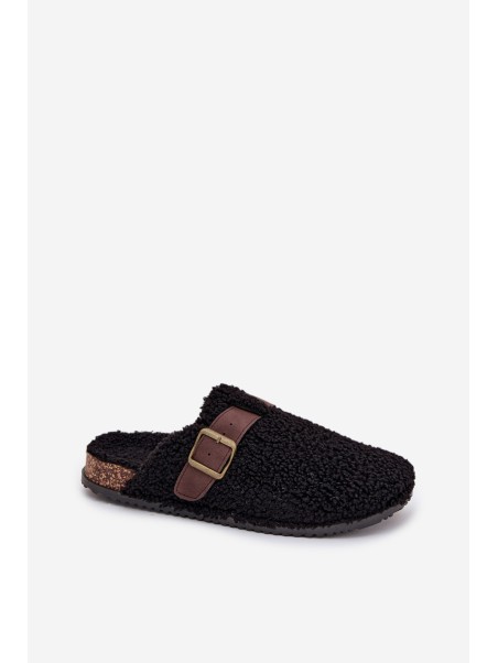 Women's slippers with sheep fur style Black Lorivine