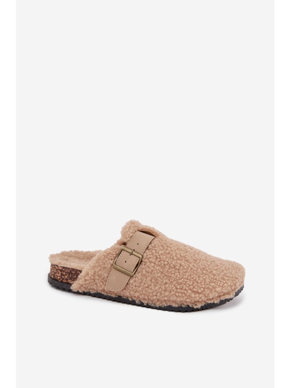 Women's slippers with sheep fur lining Beige Lorivine