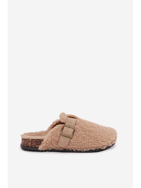 Women's slippers with sheep fur lining Beige Lorivine
