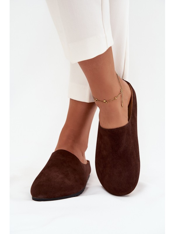 Women's slippers on platform chocolate Sylviane Women's slippers on platform chocolate Sylviane