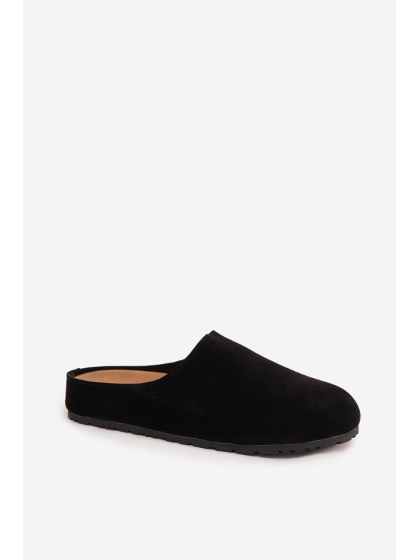 Women's slippers on platform black Sylviane