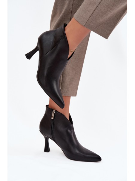 Patent Low Women's Boots on Heel Black Jolivra