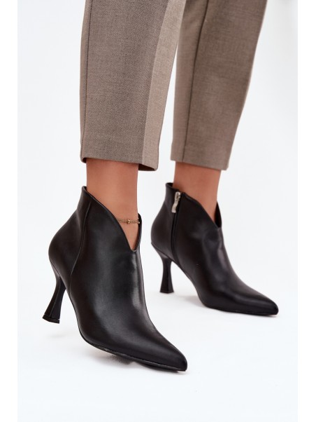 Patent Low Women's Boots on Heel Black Jolivra