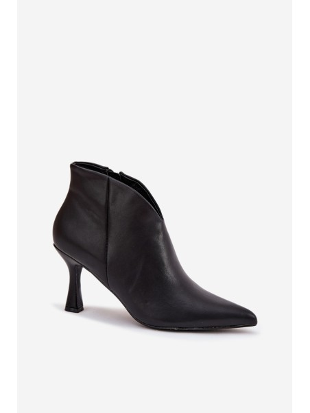Patent Low Women's Boots on Heel Black Jolivra